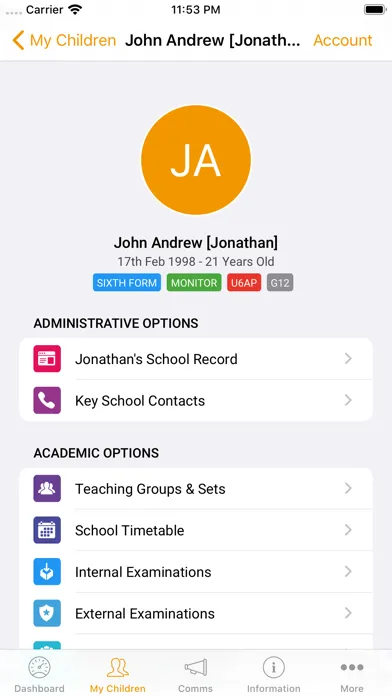 Скриншоты iParent App