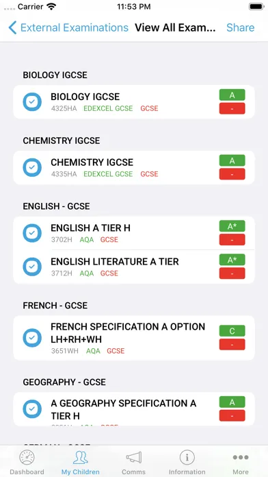 Скриншоты iParent App