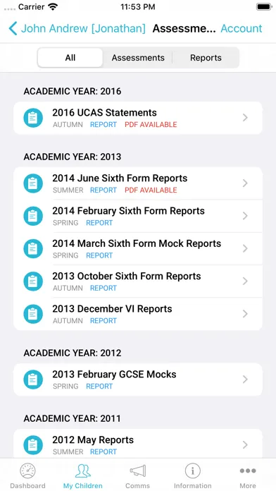 Скриншоты iParent App