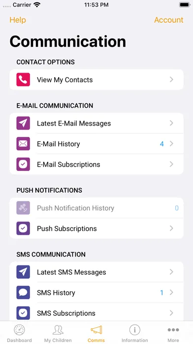 Скриншоты iParent App