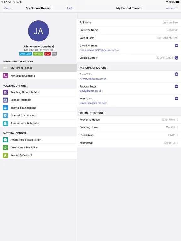 Zrzuty ekranu iStudent App iPad 