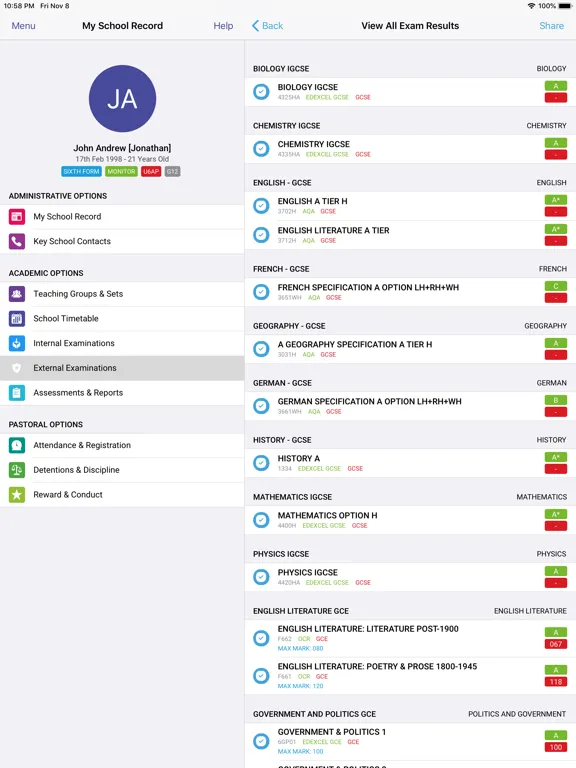Zrzuty ekranu iStudent App iPad 