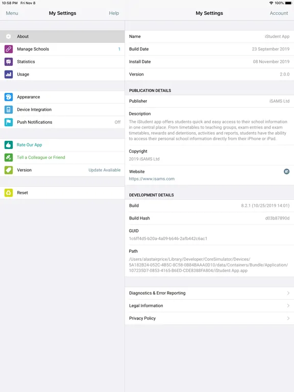 Zrzuty ekranu iStudent App iPad 
