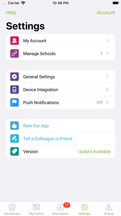 Zrzuty ekranu iStudent App