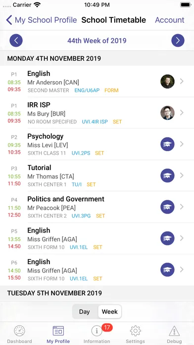 Zrzuty ekranu iStudent App
