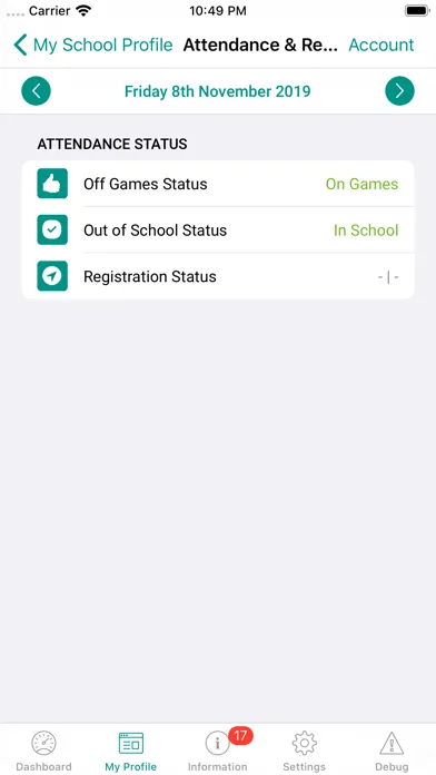 Zrzuty ekranu iStudent App