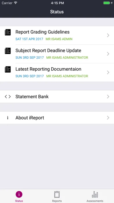 iReport App Screenshots