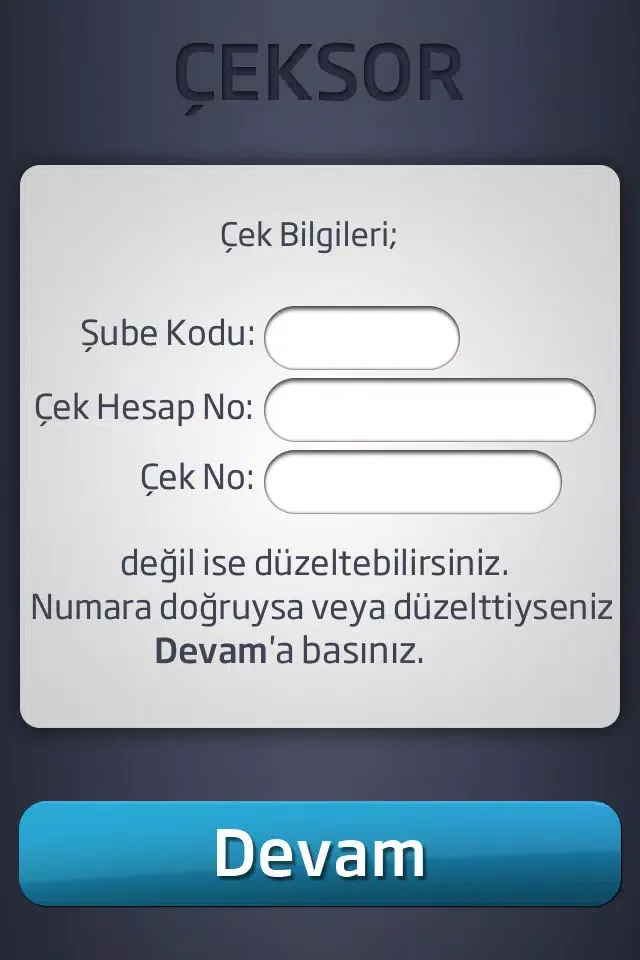 ÇEKSOR Ekran Görüntüleri