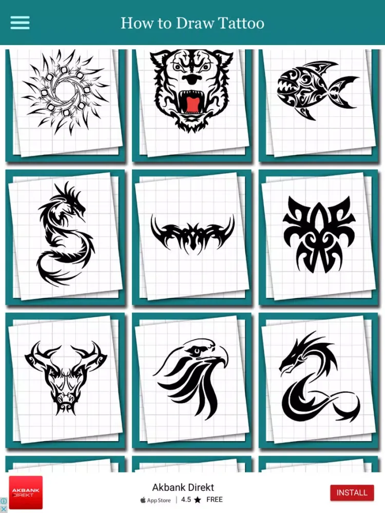 Learn How To Draw Tattoo iPad  Ekran Görüntüleri