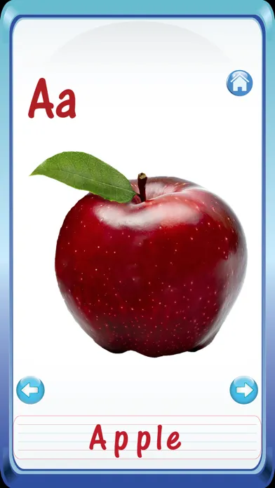 Zrzuty ekranu Kids Fruits & Vegetables ABC Alphabets flash cards for preschool kindergarten Boys & girls