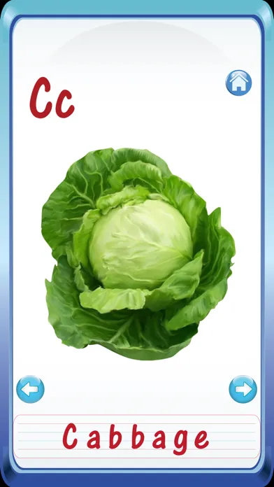 Zrzuty ekranu Kids Fruits & Vegetables ABC Alphabets flash cards for preschool kindergarten Boys & girls