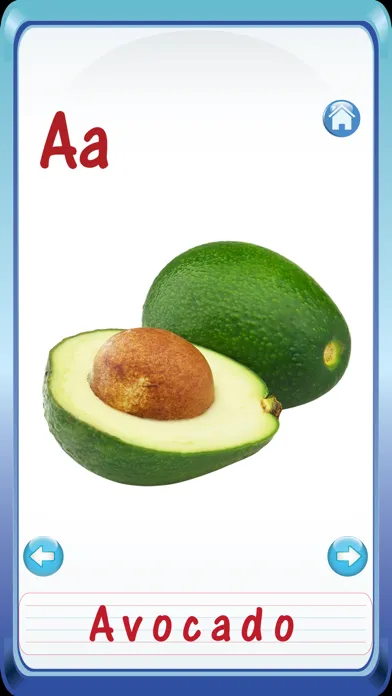 Zrzuty ekranu Kids Fruits & Vegetables ABC Alphabets flash cards for preschool kindergarten Boys & girls