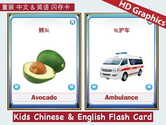 Kids Chinese & English Flash Cards ABC iPad 应用截图