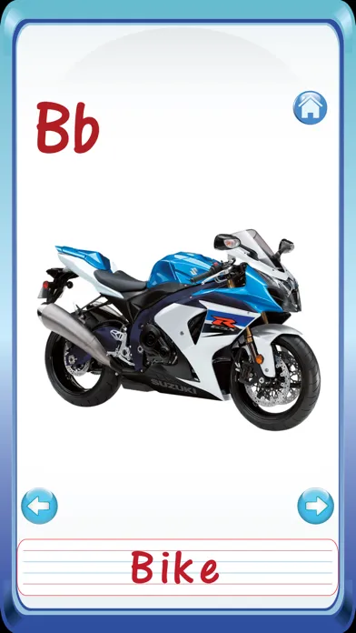 Captures d'écran de Kids Vehicles ABC Alphabets Flash Cards