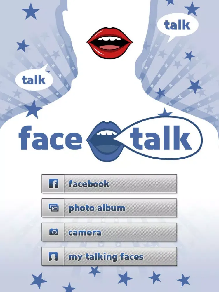 Tangkapan layar FaceTalker iPad 