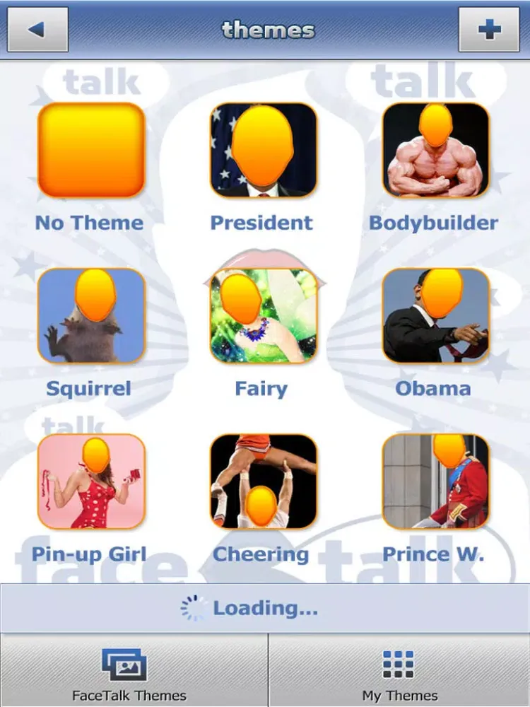 Tangkapan layar FaceTalker iPad 