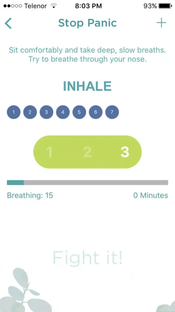 Screenshot di Anxiety Stop, panic attack aid
