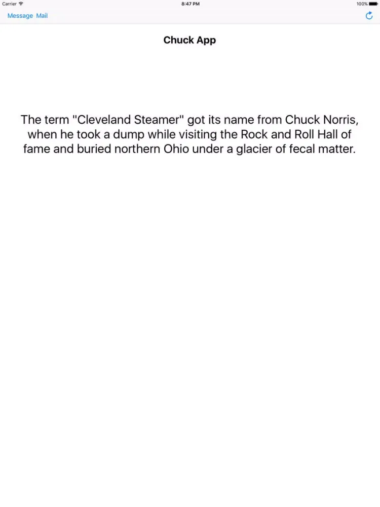 Chuck jokes - super humor from mr. Chuck iPad 应用截图