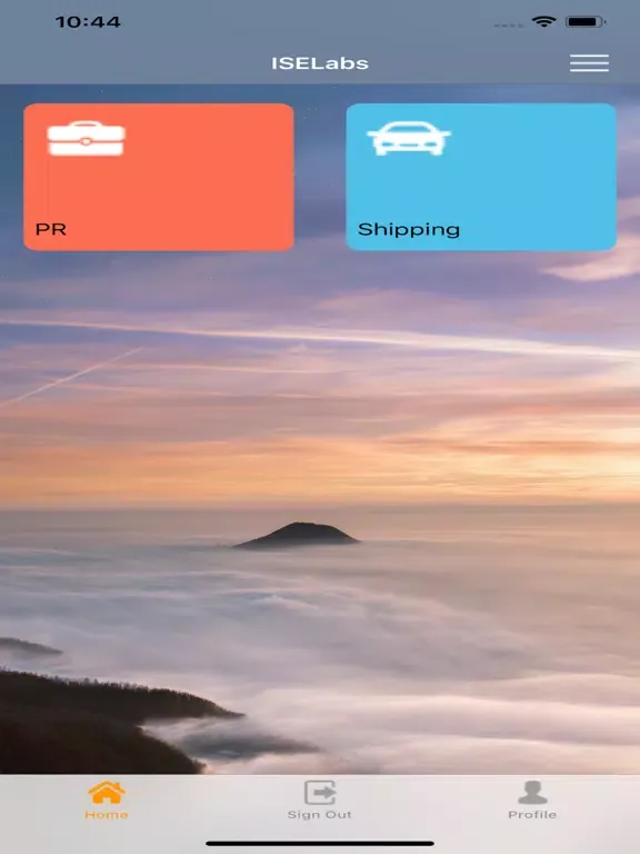 Ảnh chụp màn hình của ISE APPS iPad 