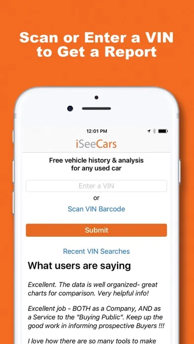 VIN Report for Used Cars سکرین شاٹس