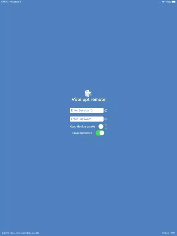 Capturas de pantalla de iVote PowerPoint Remote iPad 