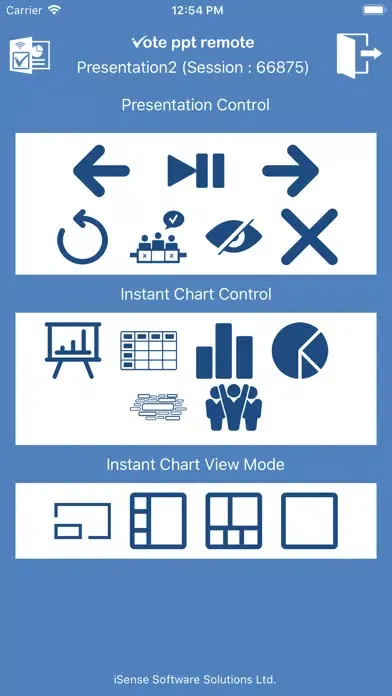 Capturas de pantalla de iVote PowerPoint Remote