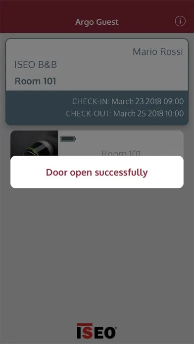 Ảnh chụp màn hình của ISEO Argo Guest