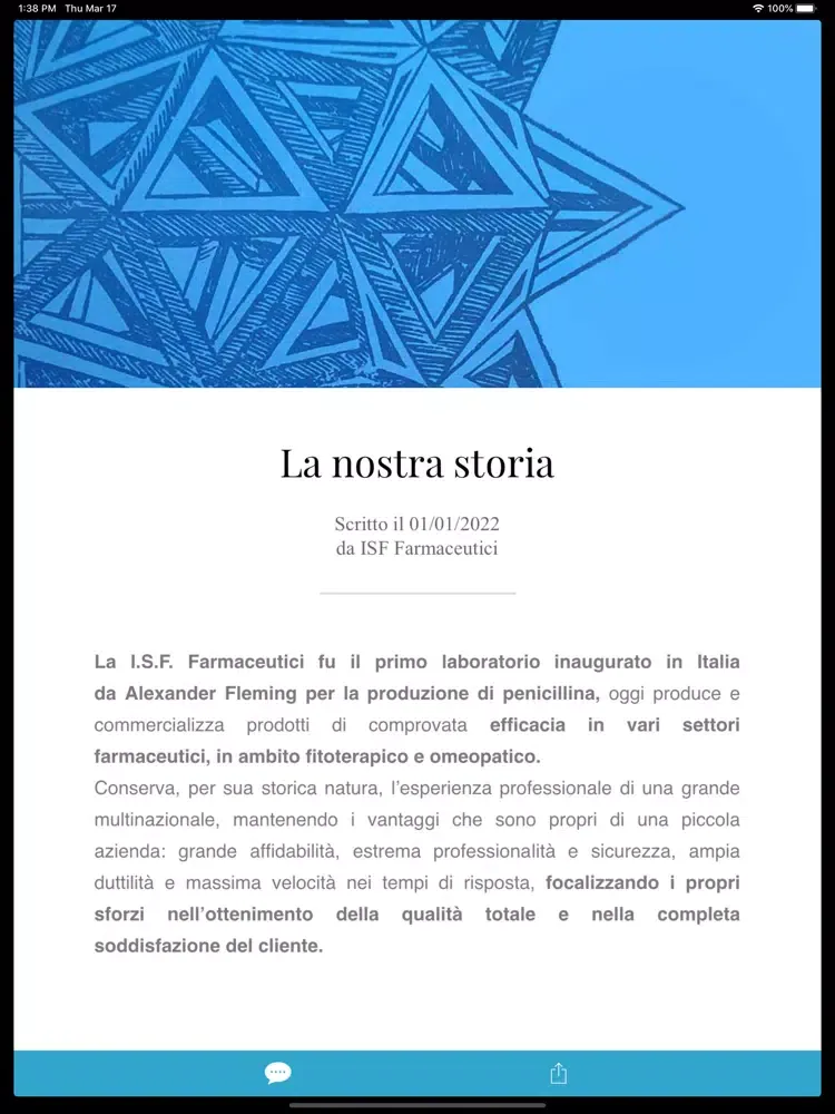 ISF Farmaceutici iPad  Ekran Görüntüleri