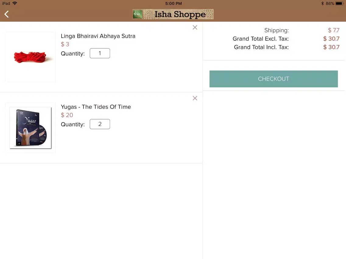 Screenshot di IshaShoppeUSA iPad 