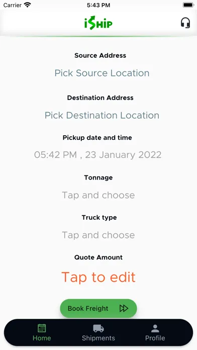 iShip Client应用截图
