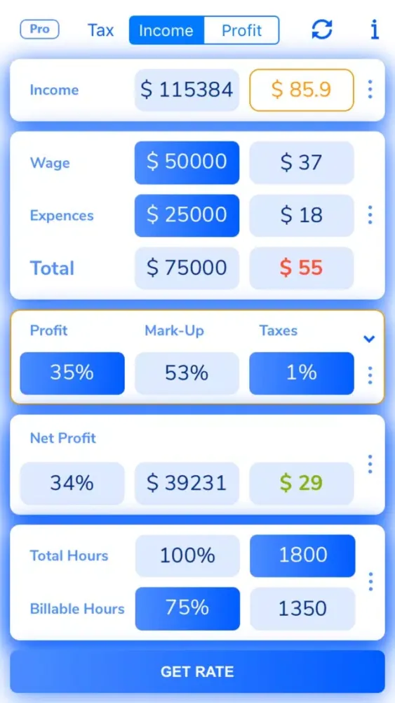 صور Hourly Rate Calc