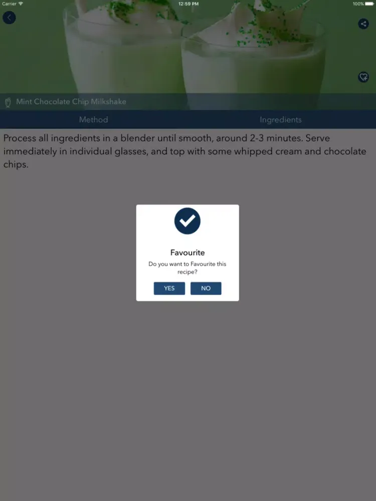 Milk Shake Recipes - Homemade iPad  Screenshots