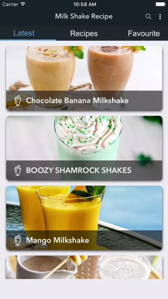 Milk Shake Recipes - Homemade Screenshots