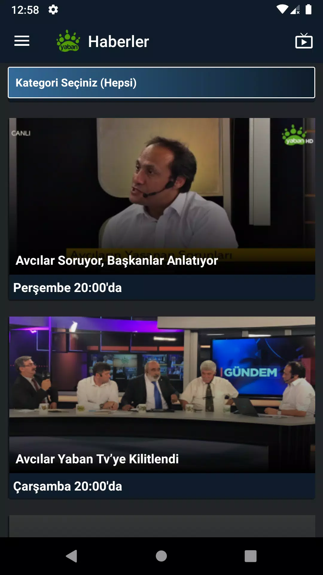 YabanTV Screenshots