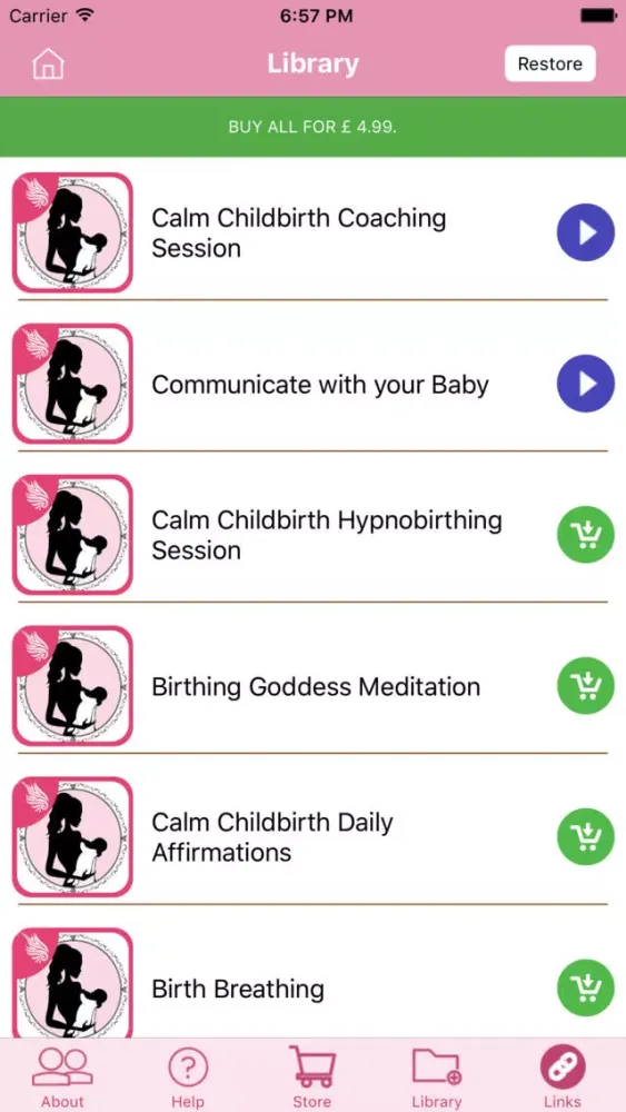 Calm Childbirth Hypnobirthing スクリーンショット
