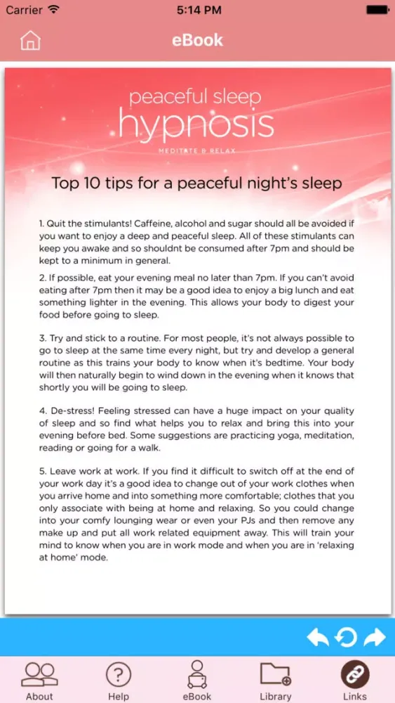 Peaceful Sleep Hypnosis Full Version Screenshots