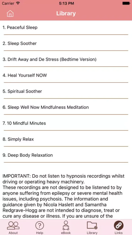 Peaceful Sleep Hypnosis Full Version Screenshots