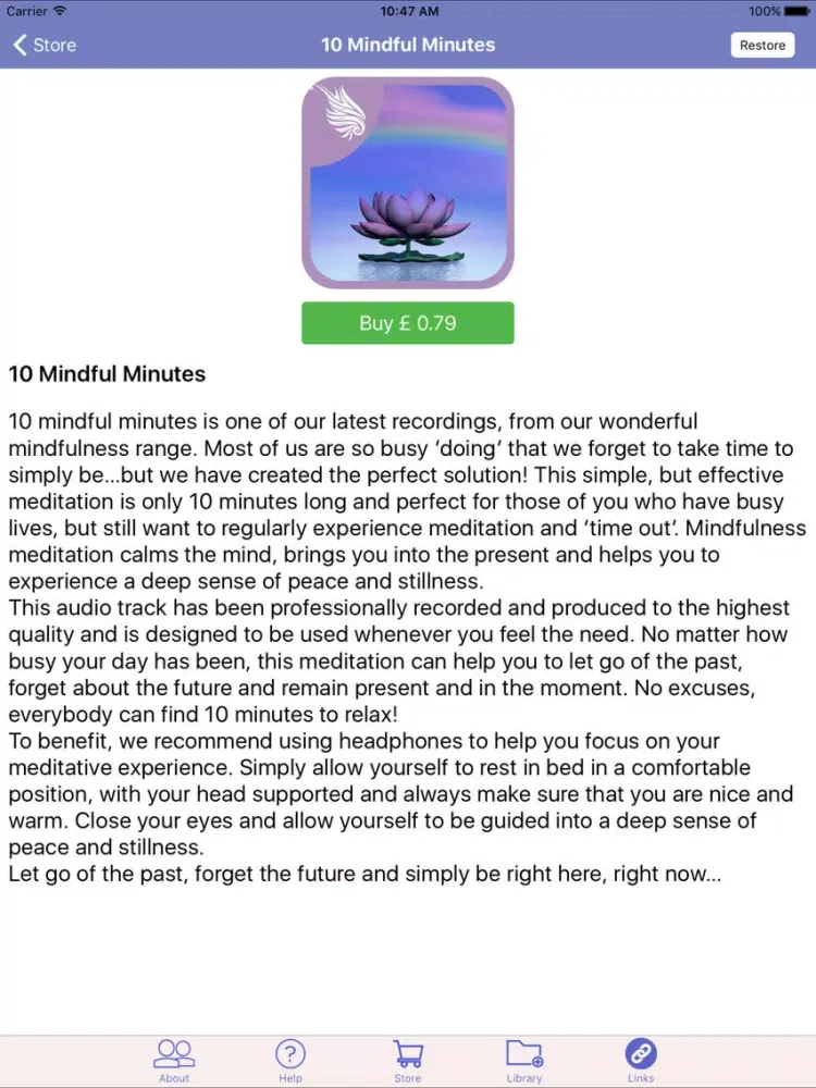 Simply Relax NOW:Mindful Meditations for Anxiety iPad  Screenshots