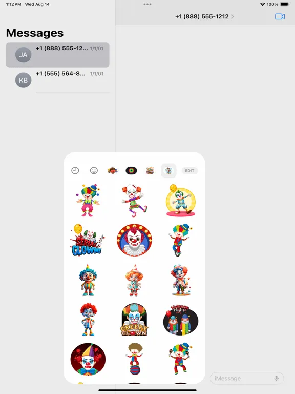 Captures d'écran de Crazy Clown Stickers Pack iPad 