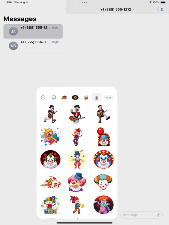 Captures d'écran de Crazy Clown Stickers Pack iPad 