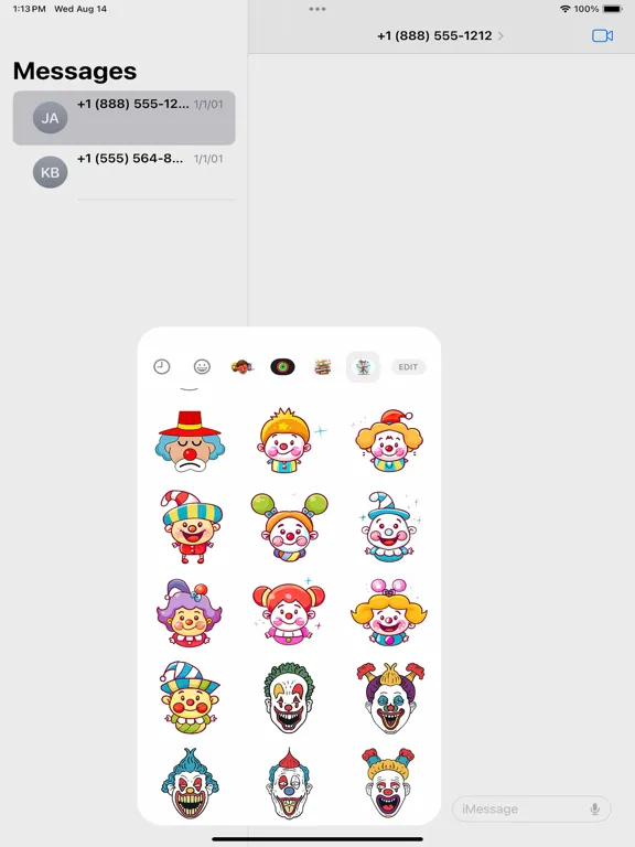 Captures d'écran de Crazy Clown Stickers Pack iPad 