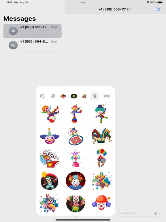 Captures d'écran de Crazy Clown Stickers Pack iPad 