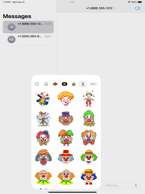 Captures d'écran de Crazy Clown Stickers Pack iPad 