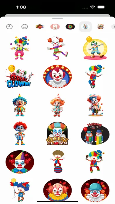 Captures d'écran de Crazy Clown Stickers Pack