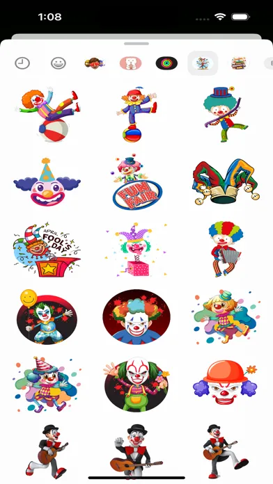 Captures d'écran de Crazy Clown Stickers Pack