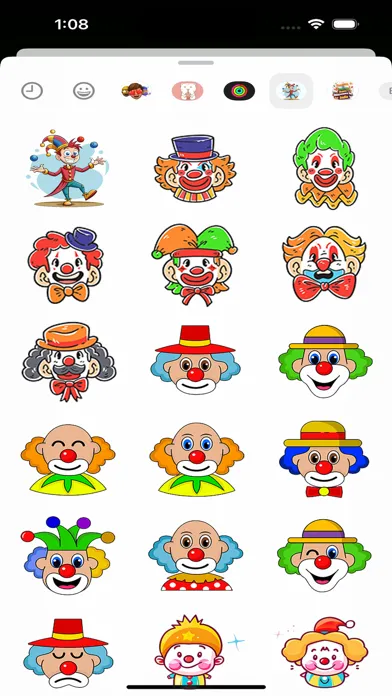 Captures d'écran de Crazy Clown Stickers Pack