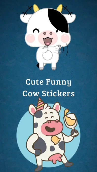 Cute Funny Cow Strickers Screenshots