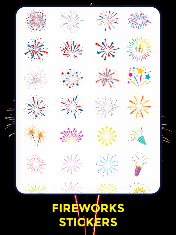 تصاویر Fireworks Stickers iPad 
