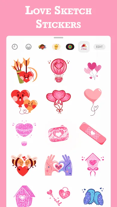 Ảnh chụp màn hình của Love Sketch Stickers