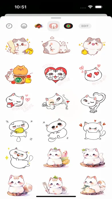 Captures d'écran de Mochi Cat Stickers & Emojis